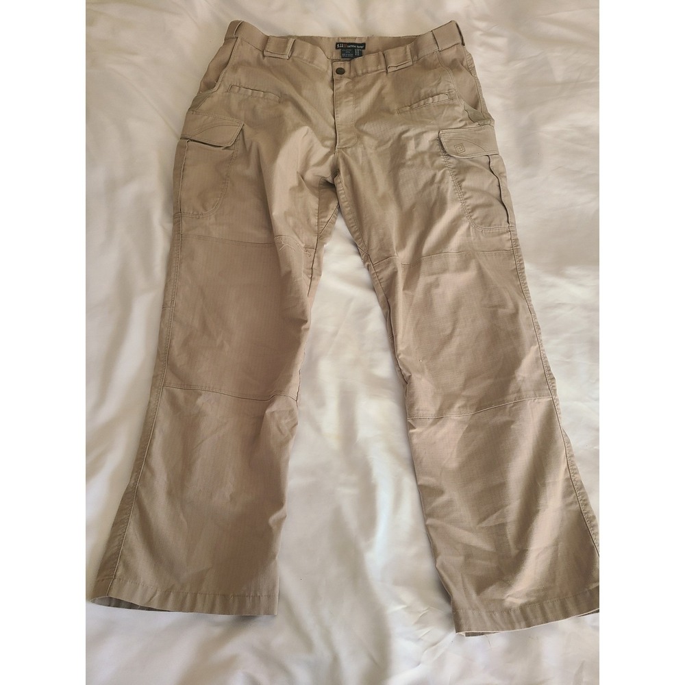 5.11 Tactical Series Men's Khaki Cargo Pants Size 36x30 Ripstop Cotton READ